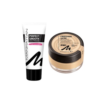 Pachet Promo Manhattan Fresher Skin N:34 & Manhattan Perfect Smooth Skin Primer Pachet Promo Manhattan Fresher Skin N:34 & Manhattan Perfect Smooth Skin Primer