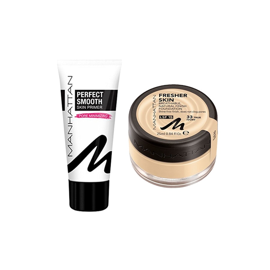 Pachet Promo Manhattan Fresher Skin N:33 & Manhattan Perfect Smooth Skin Primer