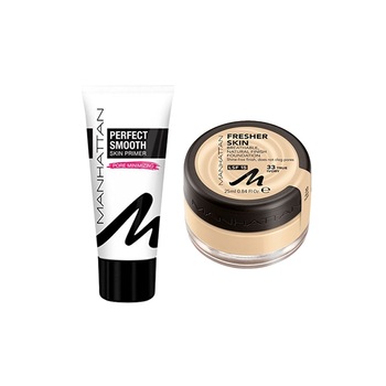 Pachet Promo Manhattan Fresher Skin N:33 & Manhattan Perfect Smooth Skin Primer Pachet Promo Manhattan Fresher Skin N:33 & Manhattan Perfect Smooth Skin Primer