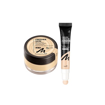 Pachet Promo Manhattan Fresher Skin N:32 & Manhattan Endless Perfection Breathable Concealer N:100 Fair Pachet Promo Manhattan Fresher Skin N:32 & Manhattan Endless Perfection Breathable Concealer N:100 Fair