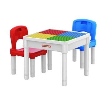 Masa Tip Lego cu 2 scaune incluse Masa Tip Lego cu 2 scaune incluse