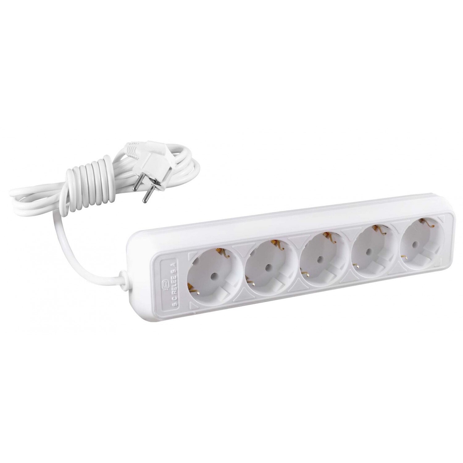 Prelungitor iMKⓇ 5 prize, 3 metri, 2500W, 3 x 1 mmp, contact de protectie, alb, AN