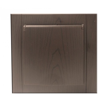Priza simpla iMKⓇ incastrata, rama inclusa, cu capac, contact de protectie, maro, AN Priza simpla iMKⓇ incastrata, rama inclusa, cu capac, contact de protectie, maro, AN