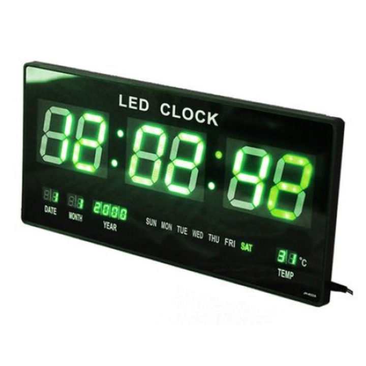 Ceas VST digital de perete, LED verde