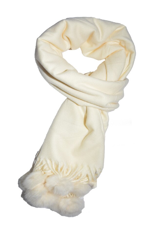 Esarfa fancy toaman-iarna,D&J Exclusive, Alb, Universal