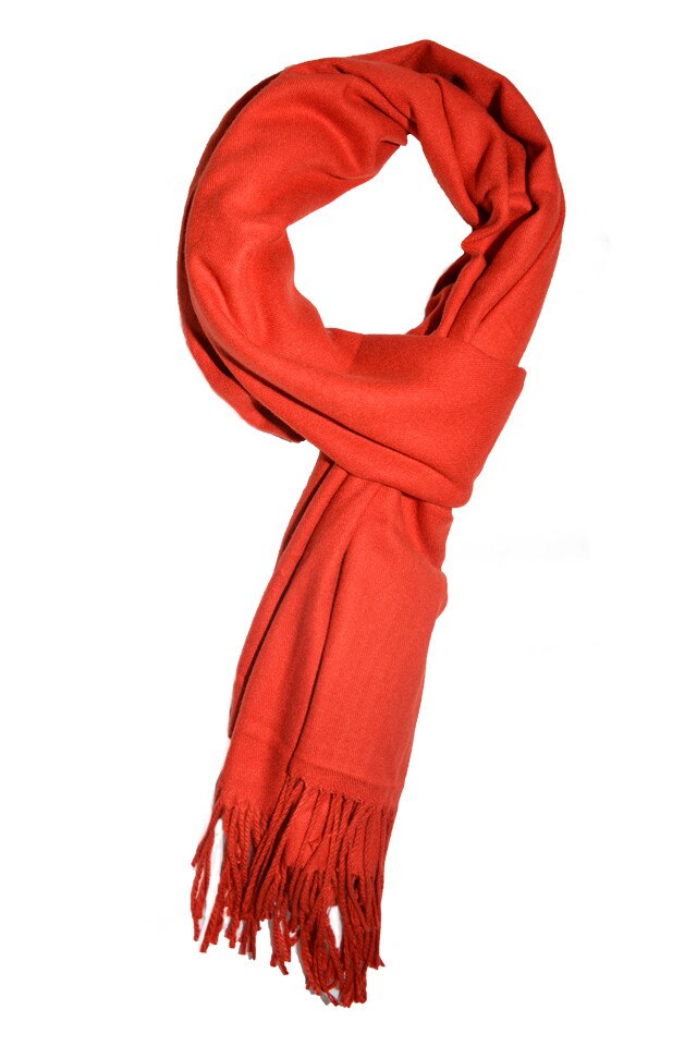 Esarfa casual toamna-iarna cu franjuri, D&J Exclusive, Caramiziu, Universal