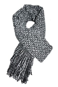 Esarfa tip sal,forma dreptunghiulara,D&J Exclusive,Negru-gri, Universal Esarfa tip sal,forma dreptunghiulara,D&J Exclusive,Negru-gri, Universal