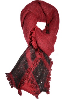 Esarfa tip sal cu insertii argintii, D&J Exclusive, Marsala, Universal Esarfa tip sal cu insertii argintii, D&J Exclusive, Marsala, Universal