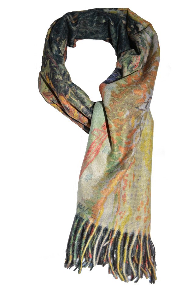 Esarfa tip sal cu design unic, D&J Exclusive,Galben