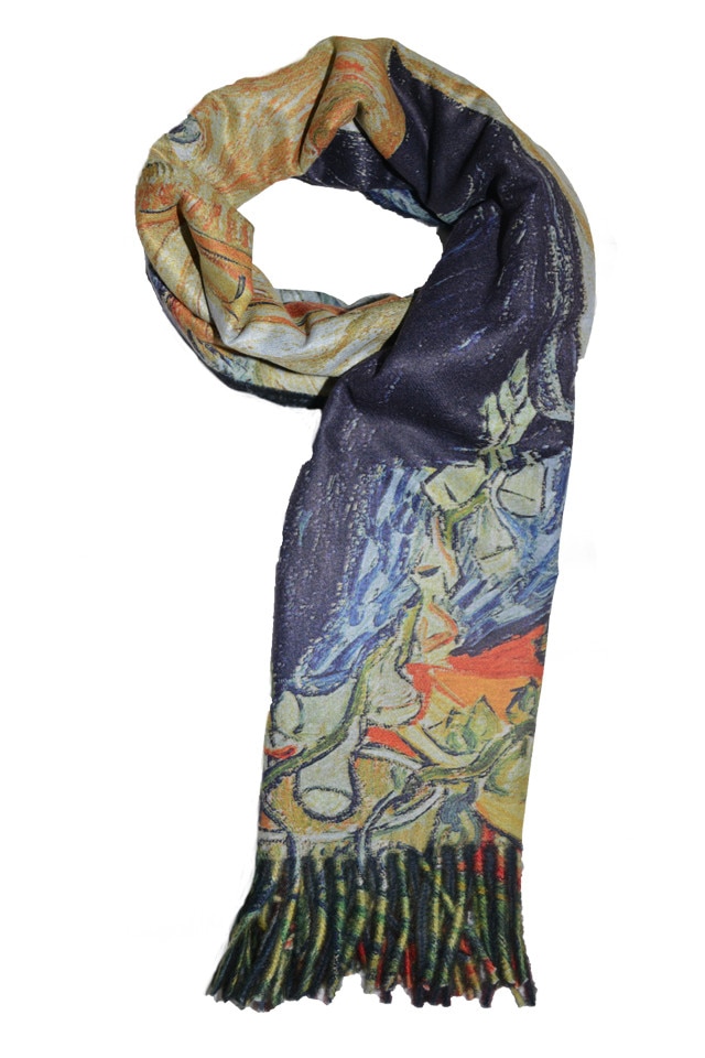 Esarfa tip sal cu design extravagant, D&J Exclusive,Bleumarin