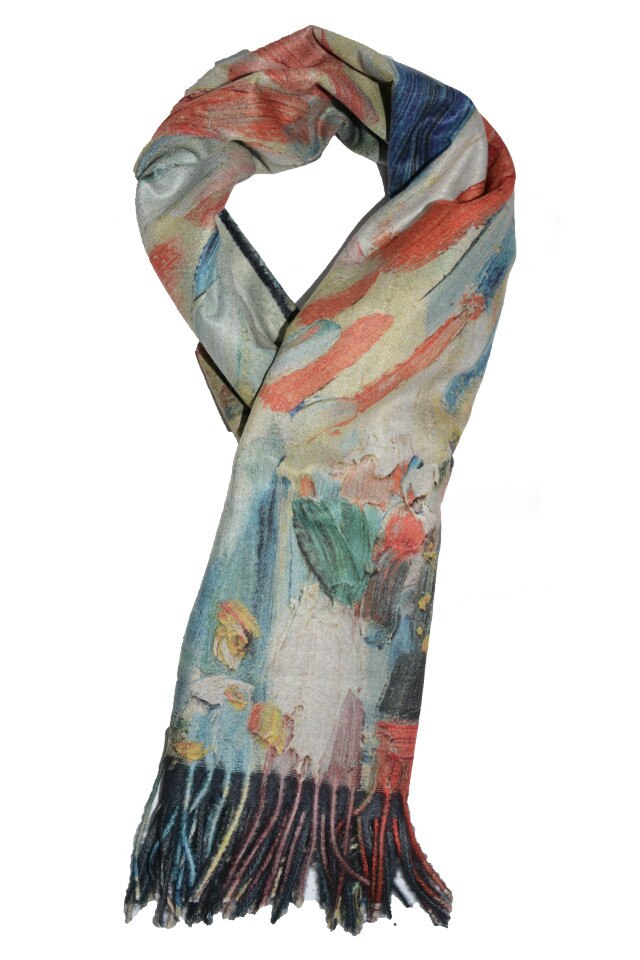 Esarfa rafinata tip sal cu design painted, D&J Exclusive,Multicolor