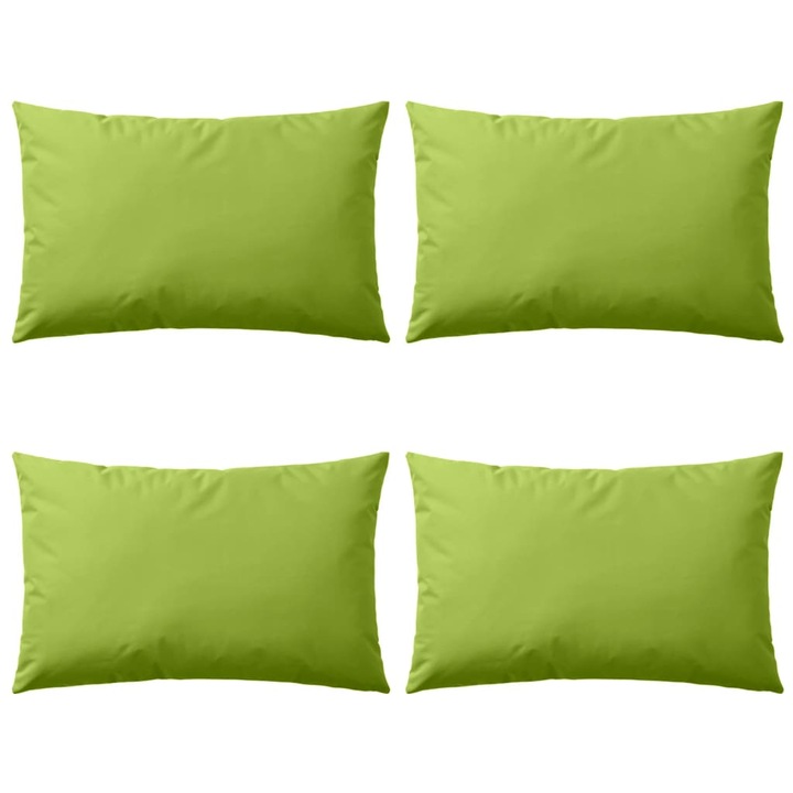 Set de 4 perne decorative de exterior, vidaXL, Poliester, 60 x 40 cm, Verde