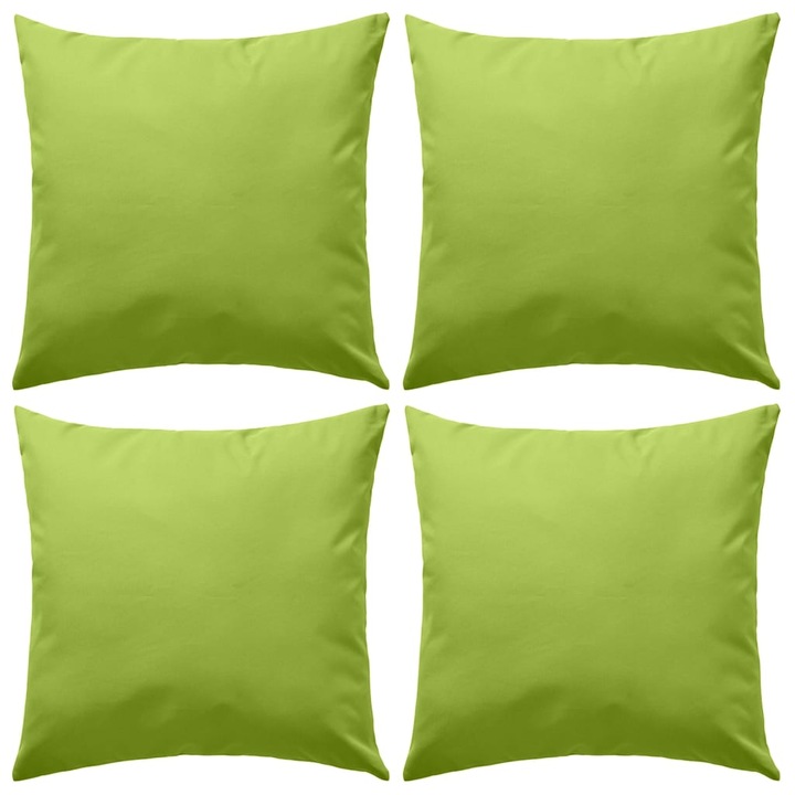 Set de 4 perne decorative de exterior, vidaXL, Poliester, 45 x 45 cm, Verde