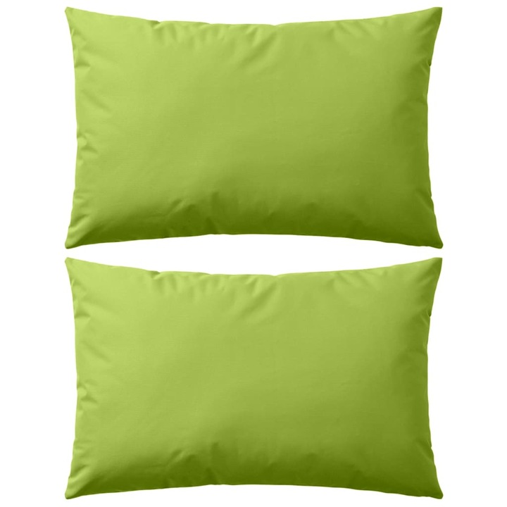 Set de 2 perne decorative de exterior, vidaXL, Poliester, 60 x 40 cm, Verde