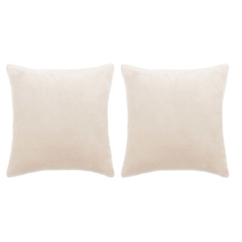 Set de 2 perne decorative, vidaXL, Velur, 60 x 60 cm, Alb Set de 2 perne decorative, vidaXL, Velur, 60 x 60 cm, Alb