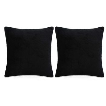 Set de 2 perne decorative, vidaXL, Velur, 60 x 60 cm, Negru Set de 2 perne decorative, vidaXL, Velur, 60 x 60 cm, Negru