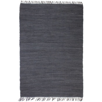 Covor Chindi lucrat manual, vidaXL, Bumbac, 80 x 160 cm, Gri antracit Covor Chindi lucrat manual, vidaXL, Bumbac, 80 x 160 cm, Gri antracit