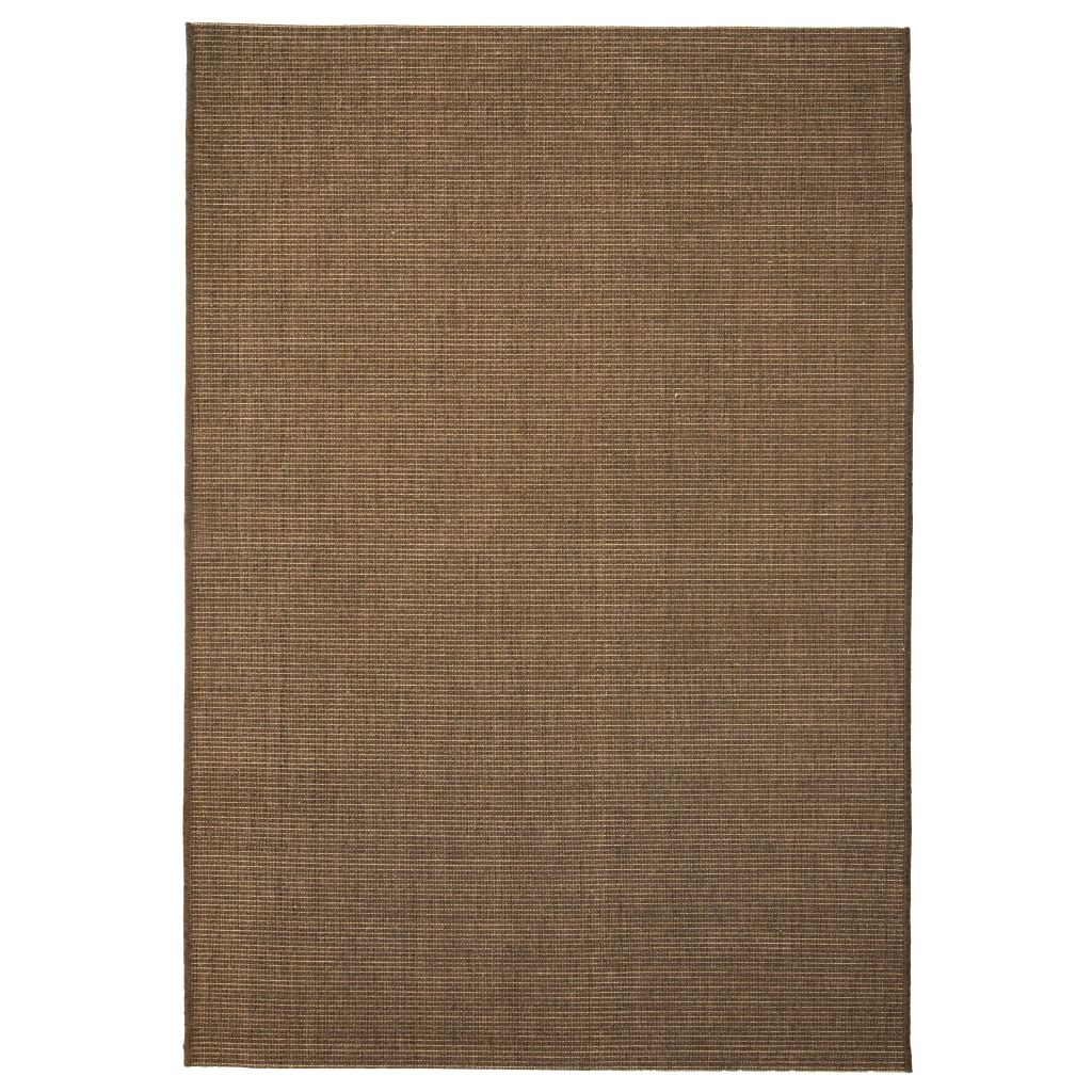Covor aspect sisal, de interior/exterior, vidaXL, Tesatura, 80 x 150 cm, Maro