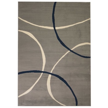 Covor model cercuri, vidaXL, Polipropilena, 120 x 170 cm, 1350 g / m², 7 mm, Bej/Gri Covor model cercuri, vidaXL, Polipropilena, 120 x 170 cm, 1350 g / m², 7 mm, Bej/Gri