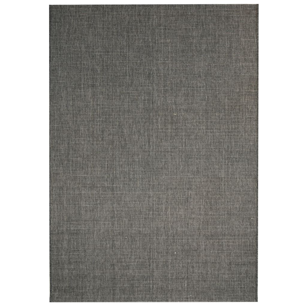 Covor aspect sisal, de interior/exterior, vidaXL, Tesatura, 160 x 230 cm, Gri inchis