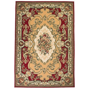 Covor oriental, vidaXL, Polipropilena, 120 x 170 cm, 1350 g / m², 7 mm, Rosu/Bej Covor oriental, vidaXL, Polipropilena, 120 x 170 cm, 1350 g / m², 7 mm, Rosu/Bej