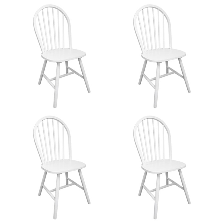 vidaXL 4 db fehér tömör gumifa étkezőszék 20 kg