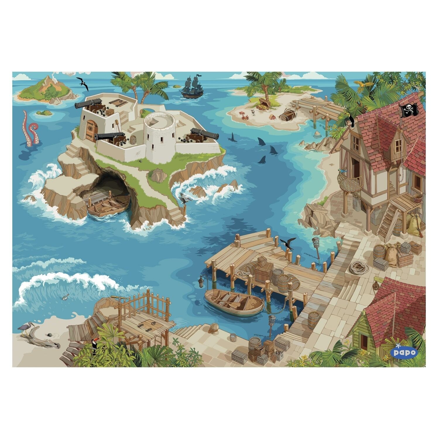 Covor de joaca Papo - Pirati