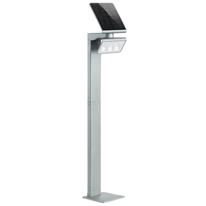 Слънчева лампа с LED светлина, Steinel, пластмаса, 1,2 W, IP44, сребро