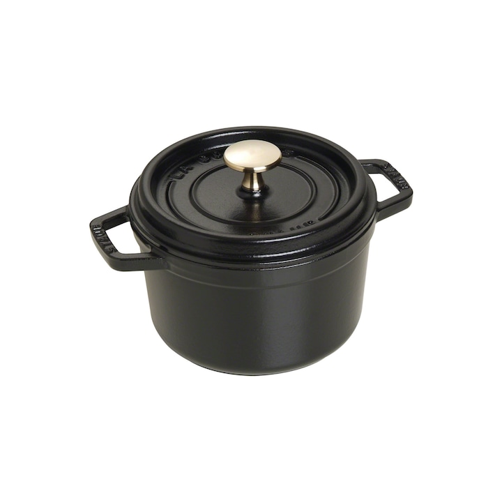 Чугунена тенджера Cocotte, 16 см/1,2 л, черна - Staub