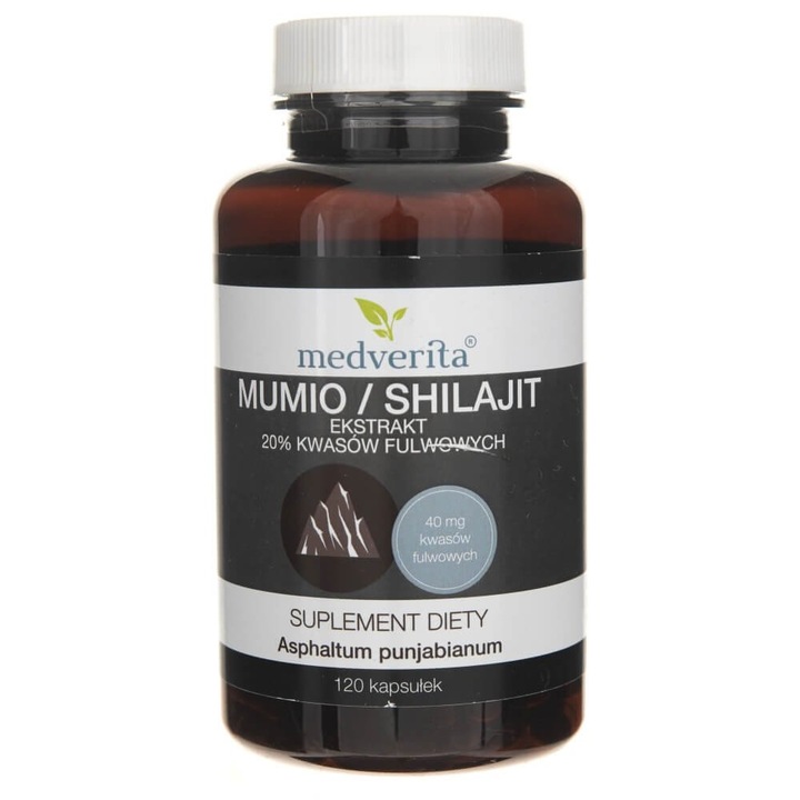 Suplimente nutritive Medverita Shilajit, 120 capsule