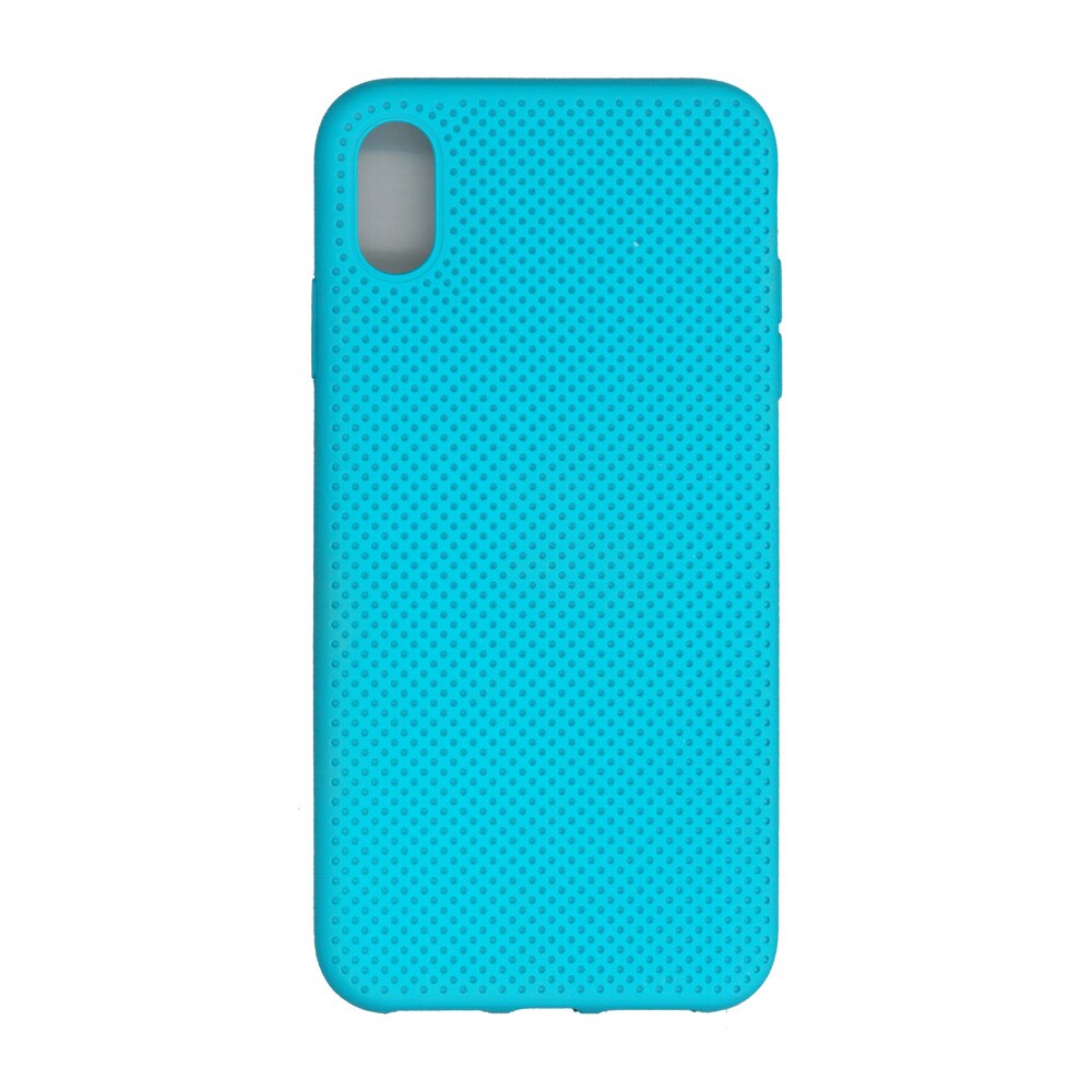 Husa din silicon cu perforatii, Eurocell, pentru iPhone XS Max, bleu