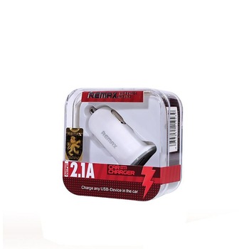 Incarcator auto REMAX cu 1 port USB 2.1A, alb Incarcator auto REMAX cu 1 port USB 2.1A, alb