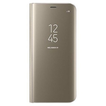 Husa Tip Carte Mirror Clearview, Samsung Galaxy S9 Plus, Gold Husa Tip Carte Mirror Clearview, Samsung Galaxy S9 Plus, Gold