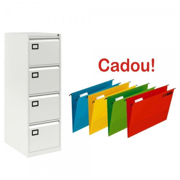 Set: Clasificator metalic cu 4 sertare, X273 + 20 dosare suspendabile elba verticflex
