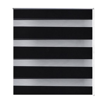 Rulou zebra, vidaXL, Poliester, 90 x 150 cm, Negru Rulou zebra, vidaXL, Poliester, 90 x 150 cm, Negru