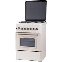 Aragaz Studio Casa FE60/60 3G+1E Avena , Gaz, 3 arzatoare gaz - 1 arzator electric, Aprindere electrica plita, Siguranta plita si cuptor, Grill, Rotisor, 60 cm, Bej