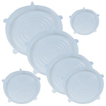 Capace flexibile silicon, set de 6, extensibile, inlocuitor folie strech alimentara, 6 x capac silicon flexibil pentru vase, recipiente, capace silicon elastic pentru mentinerea prospetimii, capace elastice castron, bol, capace flexibile, Maxx Capace flexibile silicon, set de 6, extensibile, inlocuitor folie strech alimentara, 6 x capac silicon flexibil pentru vase, recipiente, capace silicon elastic pentru mentinerea prospetimii, capace elastice castron, bol, capace flexibile, Maxx