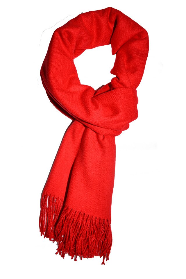 Esarfa casual toamna-iarna cu franjuri, D&J Exclusive, Rosu, Universal