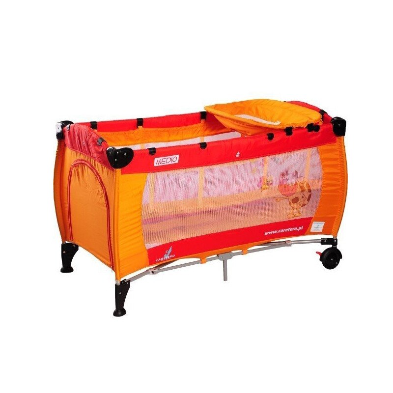 Patut pliabil pentru fetite Caretero MEDIO PPCM1-P, Portocaliu