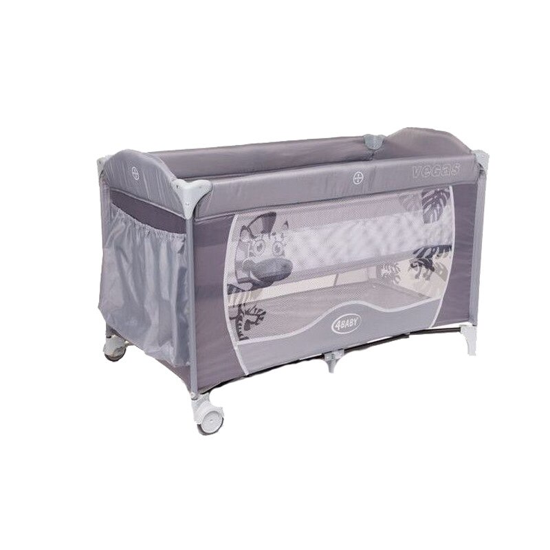 Patut pliabil pentru baieti 4Baby Vegas PVZ1-G, Gri