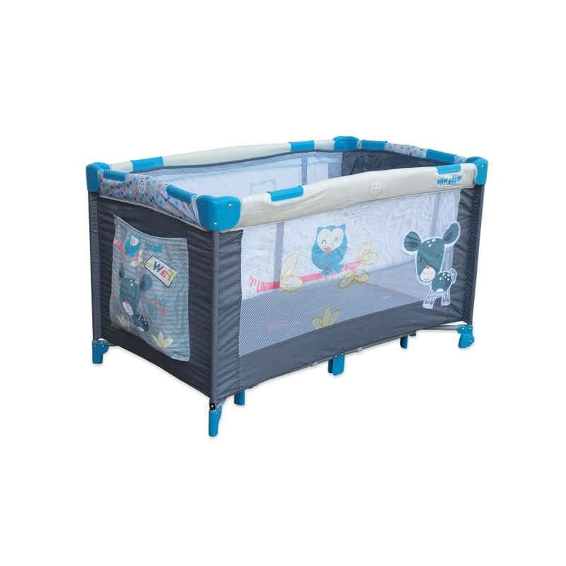 Patut pliabil pentru biaeti Baby Mix Safari P600G, Multicolor