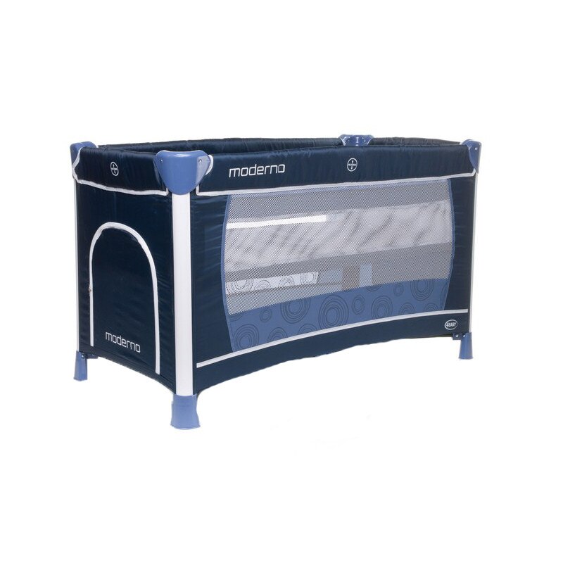 Patut pliabil pentru baieti 4Baby Moderno PPBM5-B, Bleumarin