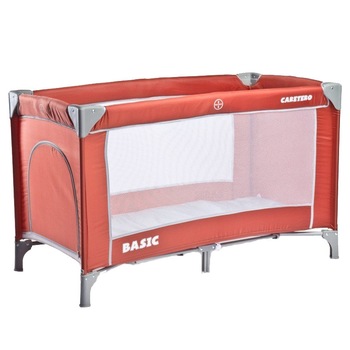 Patut pliabil pentru copii Caretero Basic PCB1MA, Maro Patut pliabil pentru copii Caretero Basic PCB1MA, Maro