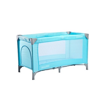 Patut pliabil pentru copii Caretero Basic PCB1T, Turcoaz Patut pliabil pentru copii Caretero Basic PCB1T, Turcoaz