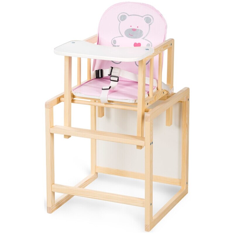 Scaun masa Bobo Klups, Ursulet Roz cu Inimioara