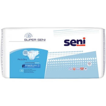 Pachet 6 seturi de Scutece Super SENI adulti nr. 2 Medium - M 30buc/set Pachet 6 seturi de Scutece Super SENI adulti nr. 2 Medium - M 30buc/set