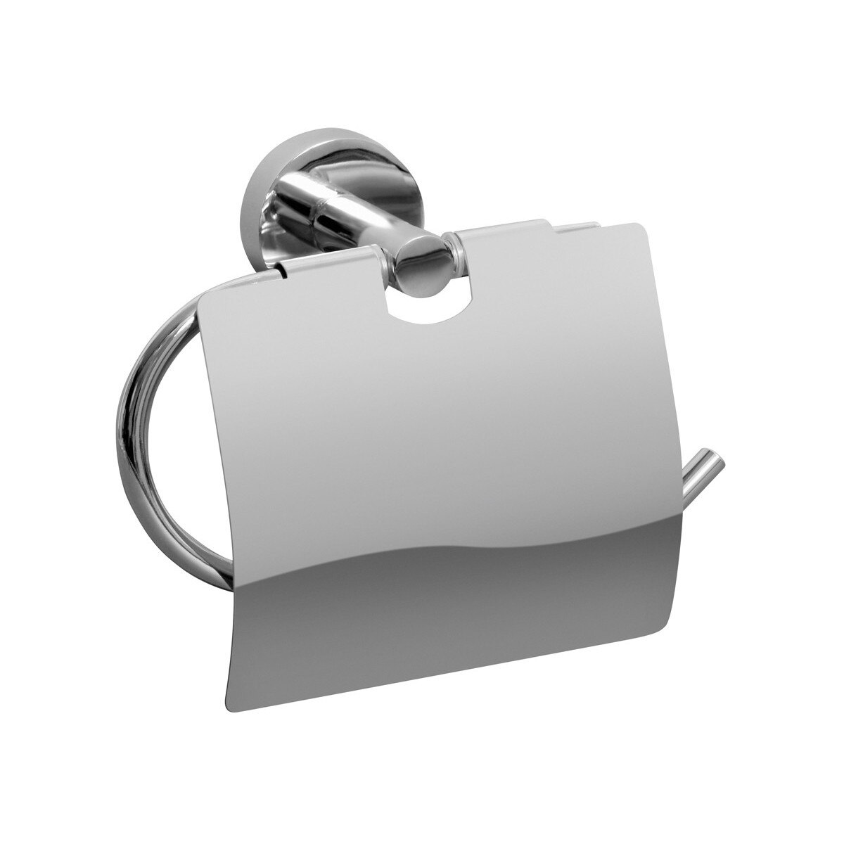 Suport pentru hartie igienica, iMK®, cu clapeta patrata, cromat