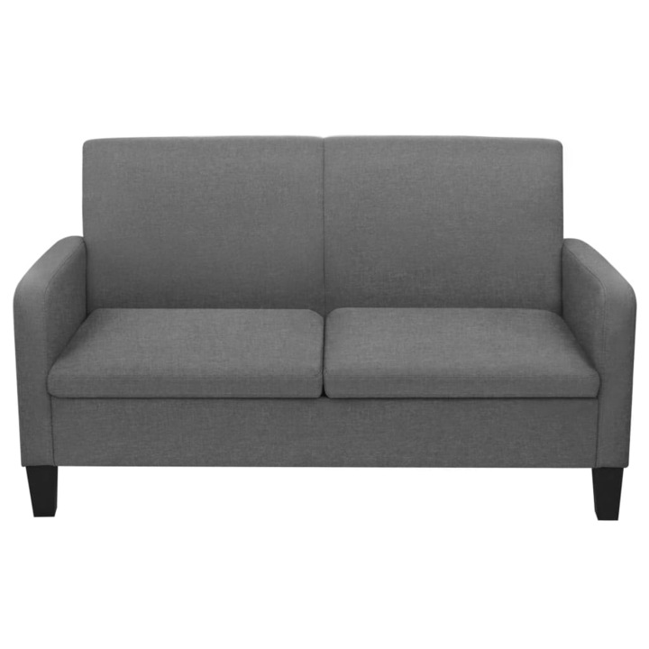 Sötétszürke 2 személyes kanapé 135 x 65 x 76 cm (244709)