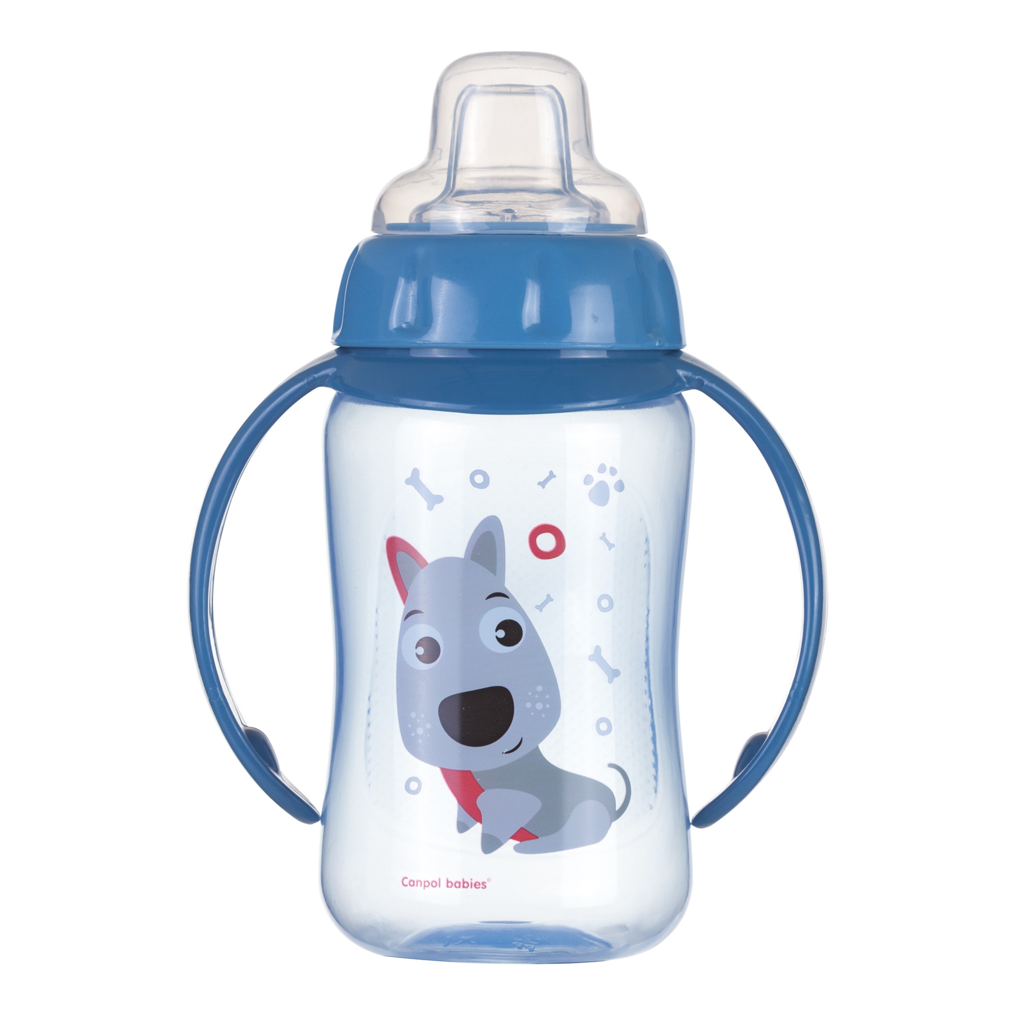 Canita antrenament „Cute Animals“, Canpol babies®, 320 ml, albastru