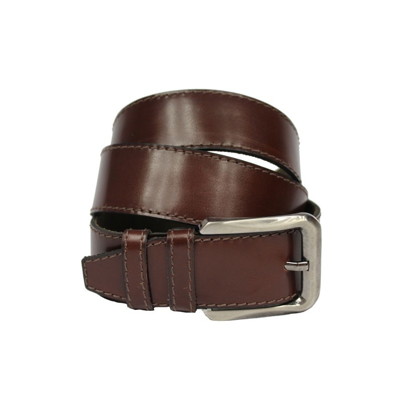 Curea din piele naturala Maro Cioco 3 115 cm ajustabila